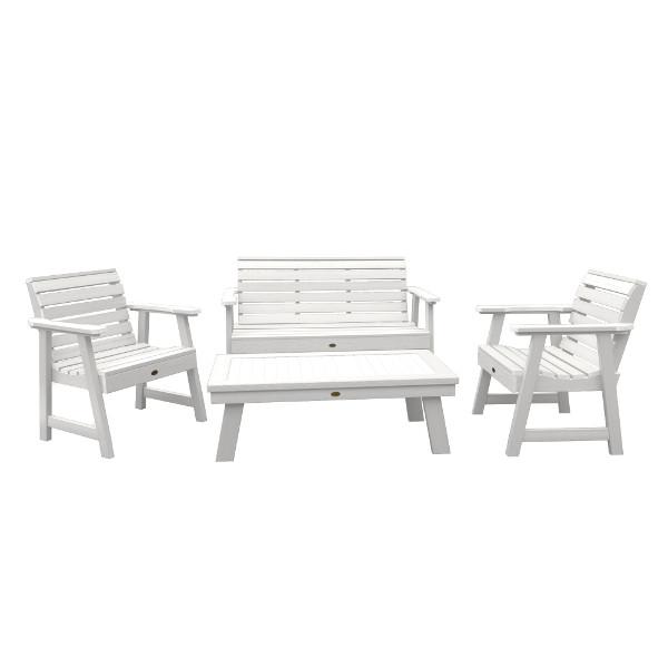 Weatherly Garden Bench and Chairs Conversation Set Conversation Set