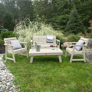 Weatherly Garden Bench and Chairs Conversation Set Conversation Set