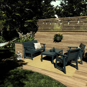 Weatherly Garden Bench and Chairs Conversation Set Conversation Set
