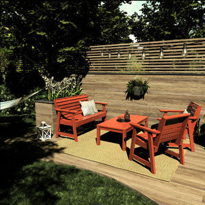 Weatherly Garden Bench and Chairs Conversation Set Conversation Set