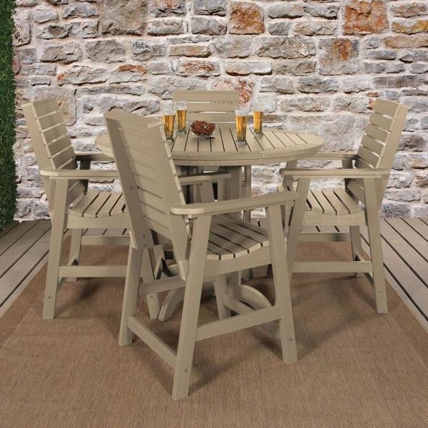 Weatherly Outdoor 5pc Round Counter Dining Set Dining Set