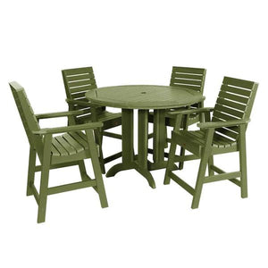 Weatherly Outdoor 5pc Round Counter Dining Set Dining Set Dried Sage
