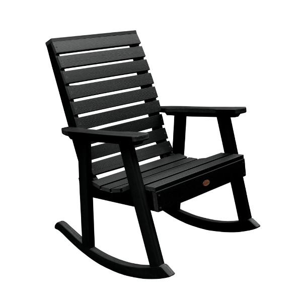 Weatherly Outdoor Rocking Chair Rocking Chair Black