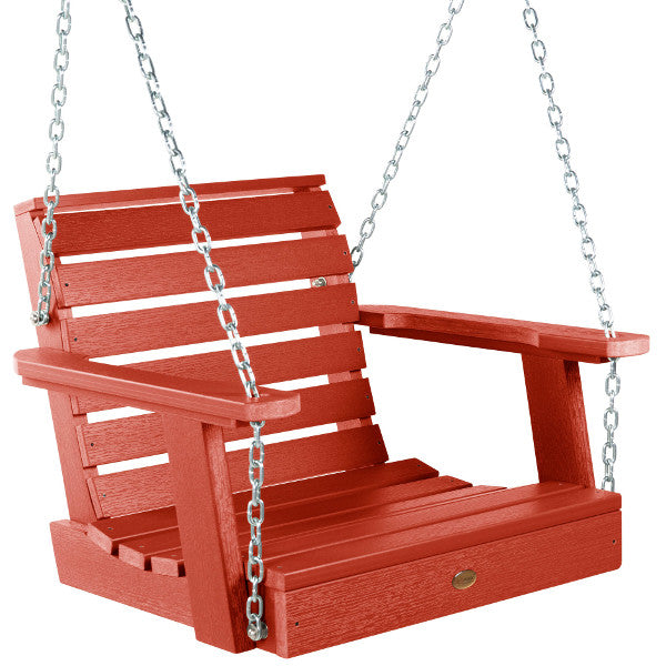Weatherly Single Seat Swing Seat Swing Rustic Red