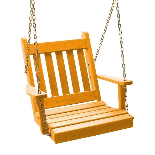 Western Red Cedar 2ft Traditional English Chair Swing Porch Swing Natural Stain