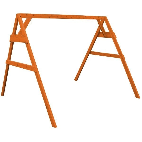 Western Red Cedar 2x4 A-Frame Swing Stand for Swing or Swingbed (Hangers Included) Porch Swing Stand
