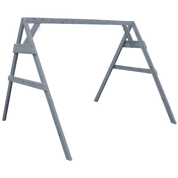 Western Red Cedar 2x4 A-Frame Swing Stand for Swing or Swingbed (Hangers Included) Porch Swing Stand 6ft / Gray Stain