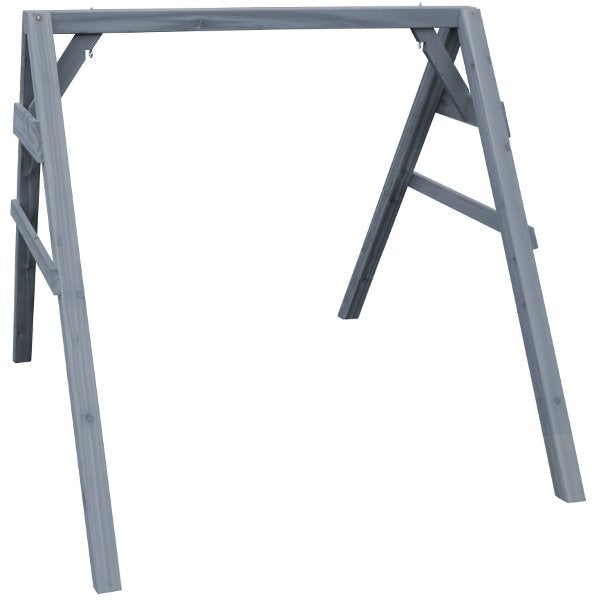 Western Red Cedar 4x4 A-Frame Swing Stand for Swing or Swingbed (Hangers Included) Porch Swing Stand 5ft / Gray Stain