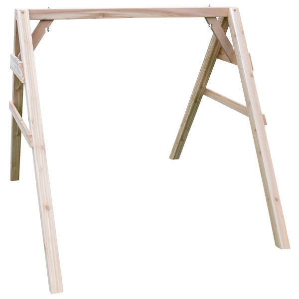 Western Red Cedar 4x4 A-Frame Swing Stand for Swing or Swingbed (Hangers Included) Porch Swing Stand 5ft / Unfinished