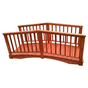 Western Red Cedar Baluster Bridge Bridge 3' x 8' / Redwood Stain