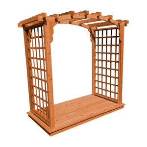 Western Red Cedar Cambridge Arbor & Deck Porch Swing Stand 6ft / Cedar Stain