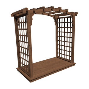 Western Red Cedar Cambridge Arbor & Deck Porch Swing Stand 6ft / Mushroom Stain