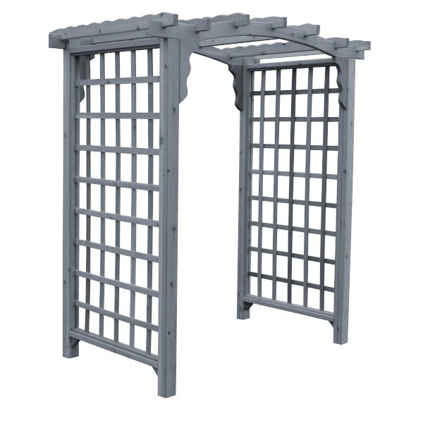 Western Red Cedar Cambridge Arbor Porch Swing Stand 5ft / Gray Stain