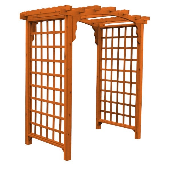 Western Red Cedar Cambridge Arbor Porch Swing Stand 5ft / Redwood Stain