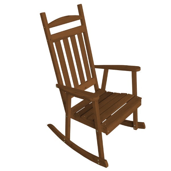 Western Red Cedar Classic Porch Rocker Rocking Chair Mushroom Stain