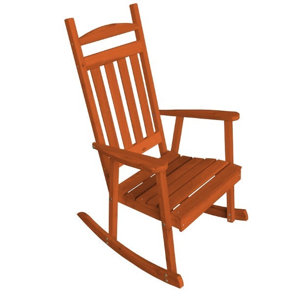 Western Red Cedar Classic Porch Rocker Rocking Chair Redwood Stain