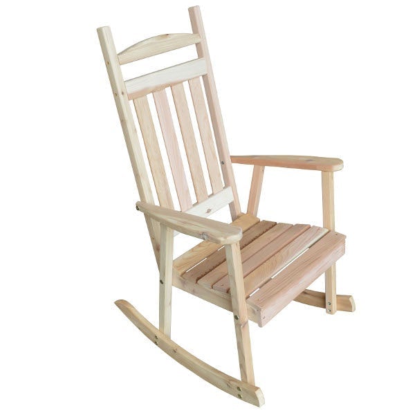 Western Red Cedar Classic Porch Rocker Rocking Chair Unfinished