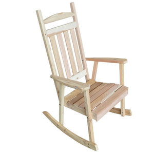 Western Red Cedar Classic Porch Rocker Rocking Chair Unfinished