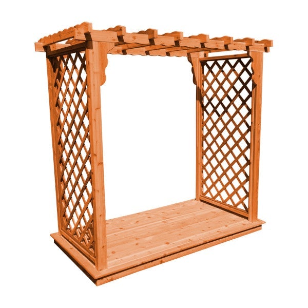 Western Red Cedar Covington Arbor &amp; Deck Porch Swing Stand 6ft / Cedar Stain