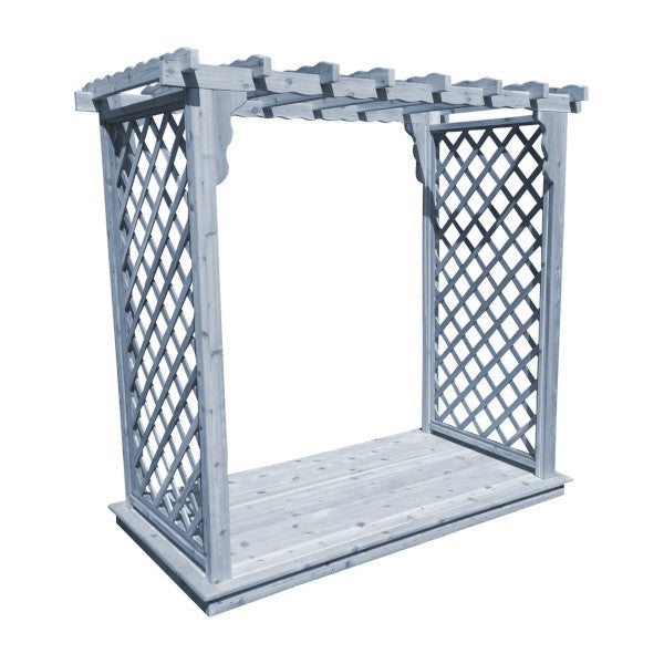 Western Red Cedar Covington Arbor &amp; Deck Porch Swing Stand 6ft / Gray Stain