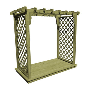 Western Red Cedar Covington Arbor & Deck Porch Swing Stand 6ft / Linden Leaf Stain