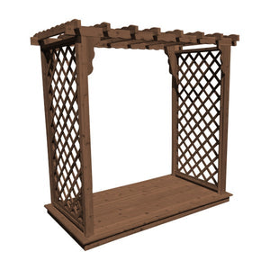 Western Red Cedar Covington Arbor & Deck Porch Swing Stand 6ft / Mushroom Stain