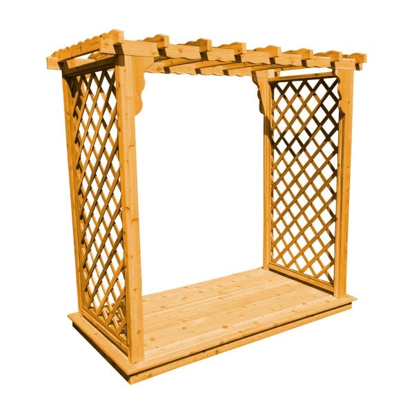 Western Red Cedar Covington Arbor &amp; Deck Porch Swing Stand 6ft / Natural Stain