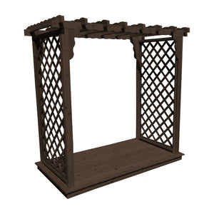 Western Red Cedar Covington Arbor & Deck Porch Swing Stand 6ft / Walnut Stain