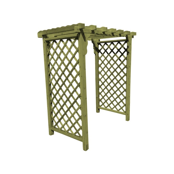 Western Red Cedar Covington Arbor Porch Swing Stand 5ft / Linden Leaf Stain