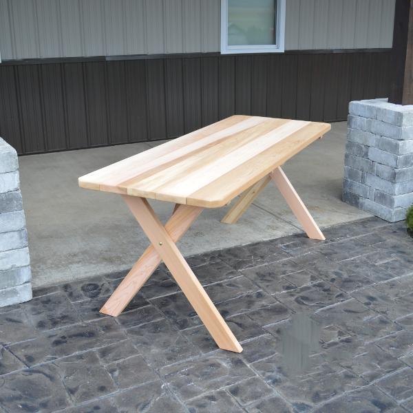 Western Red Cedar Crossleg Table Outdoor Tables