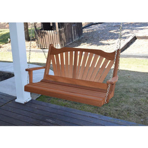 Western Red Cedar Fanback Porch Swing Porch Swing