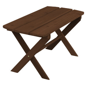Western Red Cedar Folding Coffee Table Coffee Table Mushroom Stain