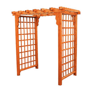 Western Red Cedar Lexington Arbor Porch Swing Stand 5ft / Redwood Stain