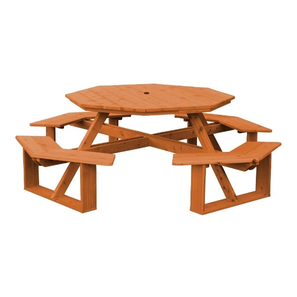 Western Red Cedar Octagon Walk-In Table Picnic Table
