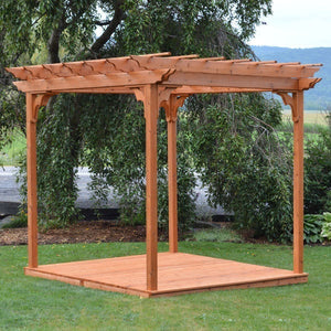 Western Red Cedar Pergola with Deck & Swing Hangers Pergola