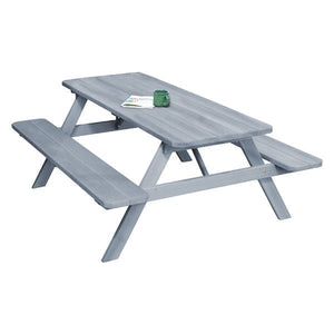 Western Red Cedar Picnic Table with Attached Benches Picnic Table