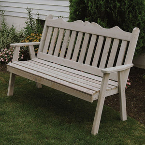 Western Red Cedar Royal English Garden Bench Garden Bench 5ft / Unfinished