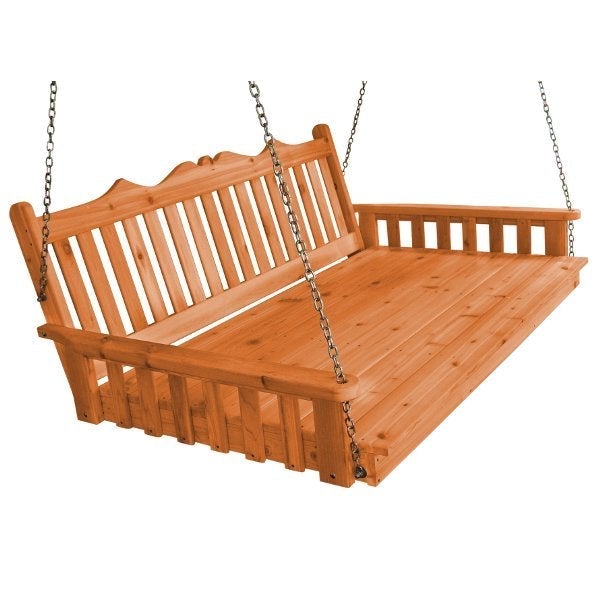 Western Red Cedar Royal English Garden Swingbed Porch Swing Bed 6ft / Cedar Stain