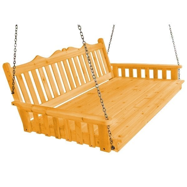 Western Red Cedar Royal English Garden Swingbed Porch Swing Bed 6ft / Natural Stain