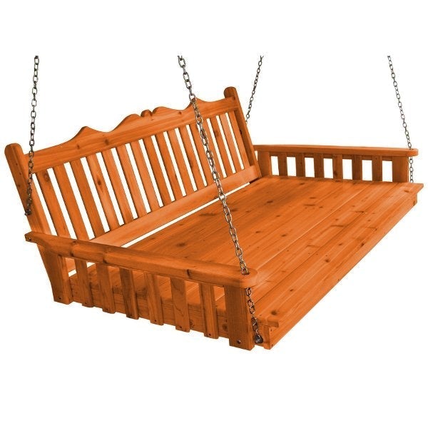 Western Red Cedar Royal English Garden Swingbed Porch Swing Bed 6ft / Redwood Stain
