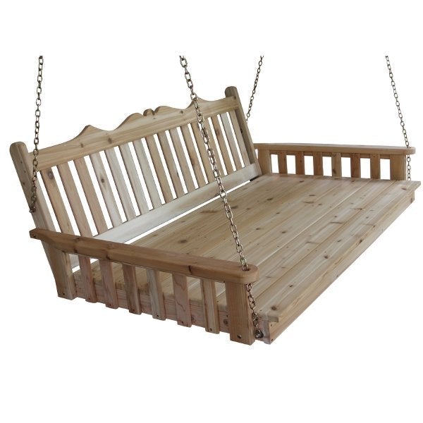 Western Red Cedar Royal English Garden Swingbed Porch Swing Bed 6ft / Unfinished