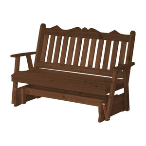Western Red Cedar Royal English Glider Outdoor Glider 5ft / Mushroom Stain