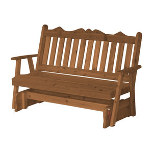 Western Red Cedar Royal English Glider Outdoor Glider 5ft / Oak Stain