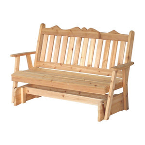Western Red Cedar Royal English Glider Outdoor Glider 5ft / Unfinished