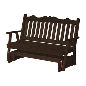 Western Red Cedar Royal English Glider Outdoor Glider 5ft / Walnut Stain