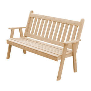 Western Red Cedar Traditional English Garden Bench - The Charming Bench Company