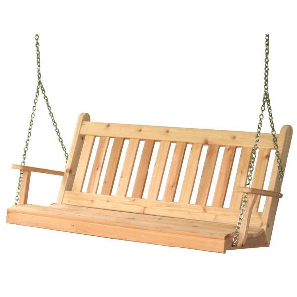 Western Red Cedar Traditional English Porch Swing by A & L Furniture ...