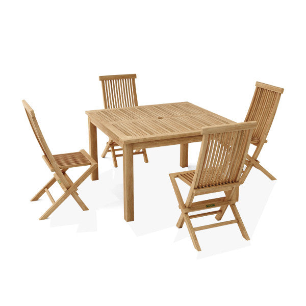Windsor Classic 5-Pieces Folding Dining Chair Dining Set