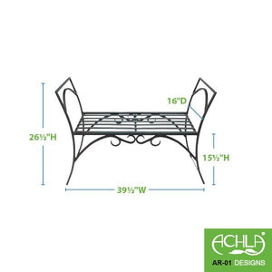 Wrought Iron Garden Two Seater Bench Arbor Bench / wrought iron benches
