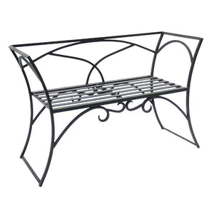 Wrought Iron Garden Two Seater Bench Arbor Bench Arbor Bench With Back / wrought iron benches